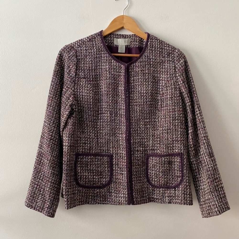 Women's Purple Tweed Jacket